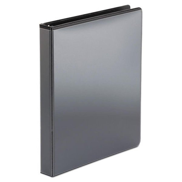 Office Impressions 11 x 8.5 in. 1 in. Capacity Economy Round Ring View Binder, Black 80961